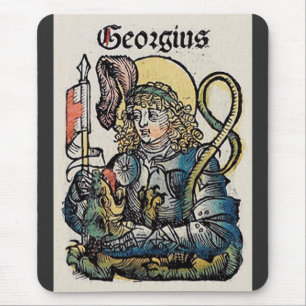 Sint-Joris uit de Neurenberger Kroniek Muismat