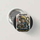 Sint-Joris uit de Neurenberger Kroniek Ronde Button 3,2 Cm (Voorkant /achterkant)
