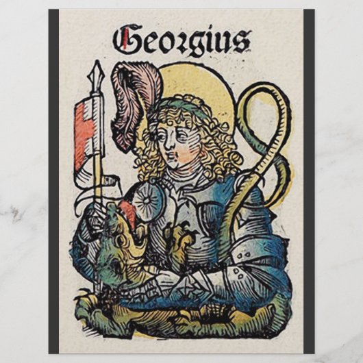 Sint-Joris uit de Neurenbergse Kroniek Flyer (Voorkant)