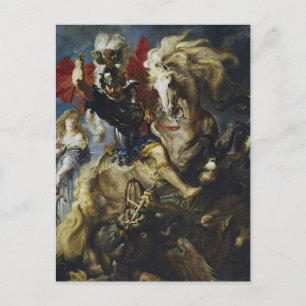 Sint-Joris vecht met de Draak door Peter Paul Rube Briefkaart