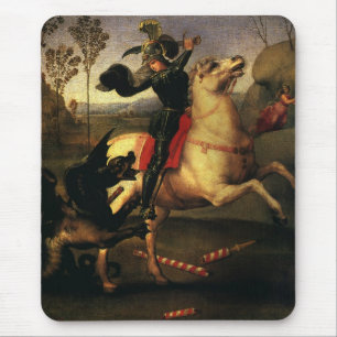 Sint-Joris vecht met de draak door Rafaël Sanzio Muismat