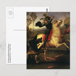 Sint-Joris vecht met de draak door Raphael Sanzio Briefkaart