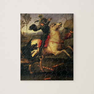 Sint-Joris vechtend tegen de draak door Raphael Sa Legpuzzel