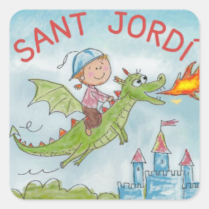 Sint Jorisdag Vierkante Sticker