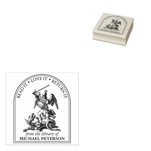 Sint-Jorisdraak uit de Bibliotheek van Rubberstempel (Gestempeld)