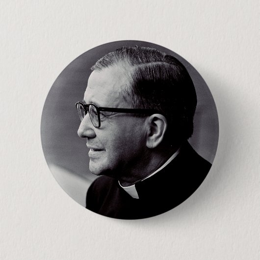 Sint Josemaria Escriva Ronde Button 5,7 Cm (Voorkant)