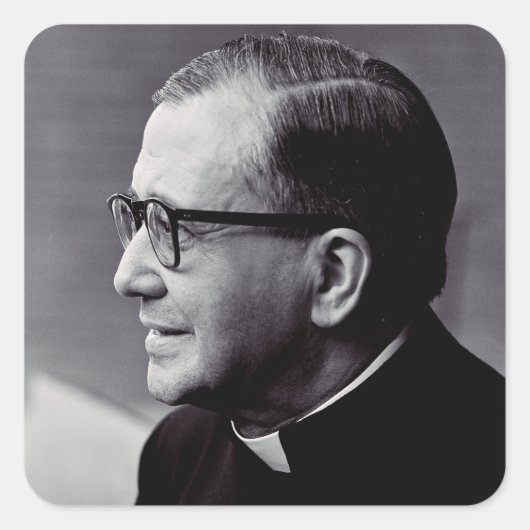 Sint Josemaria Escriva Vierkante Sticker (Voorkant)