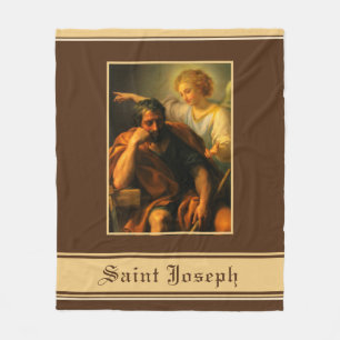 Sint-Joseph Angel Religieuze Katholieke Prayer  Fleece Deken