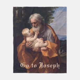 Sint-Joseph Baby Jesus religieus katholiek gebed Fleece Deken