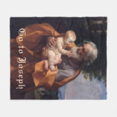 Sint-Joseph Baby Jesus religieus katholiek gebed Fleece Deken (Voorkant (Horizontaal))