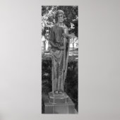 Sint-Joseph-beeld zwart-witte foto Poster (Voorkant)