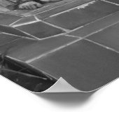 Sint-Joseph-beeld zwart-witte foto Poster (Hoek)