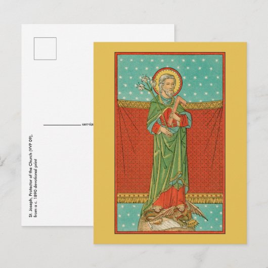 Sint-Joseph, beschermer van de kerk (VVP 09) Briefkaart (Voorkant / Achterkant)