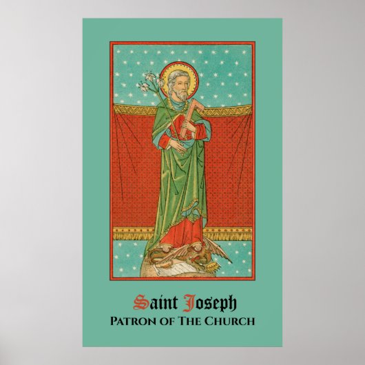 Sint-Joseph, beschermer van de kerk (VVP 09) Poster (Voorkant)