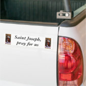 Sint-Joseph bidt voor ons - gekleurd glazen raam Bumpersticker (Op Truck)