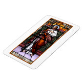 Sint-Joseph bidt voor ons - gekleurd glazen raam Magneet (Linkerzijde)