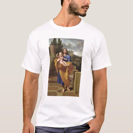 Sint Joseph Carrying the Baby Jesus, 1665 T-shirt (Voorkant)