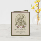 Sint-Joseph Child Jesus Feast Day Floral Kaart (Gele Bloem)