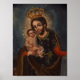 Sint Joseph Crowned met Baby Jesus Poster