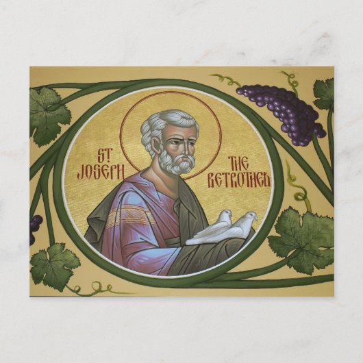 Sint Joseph de Betrothed Prayer Card Briefkaart (Voorkant)