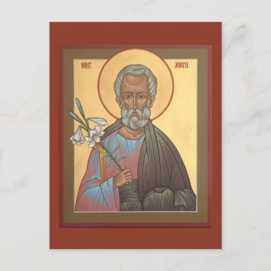 Sint Joseph de Betrothed Prayer Card Briefkaart (Voorkant)