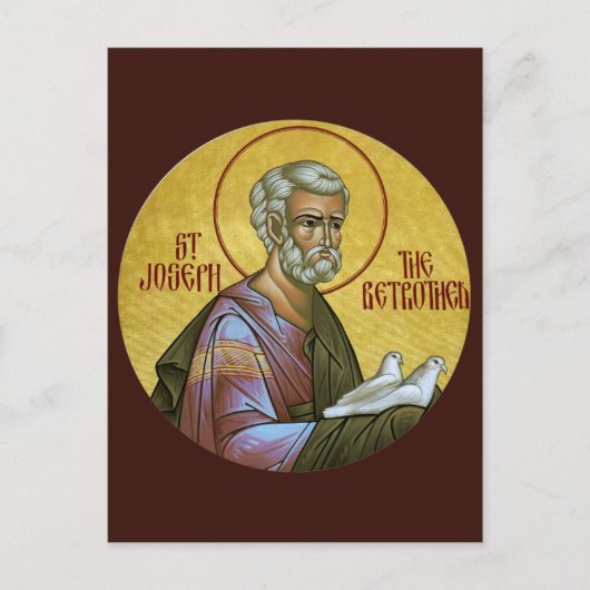 Sint Joseph de Betrothed Prayer Card Briefkaart (Voorkant)