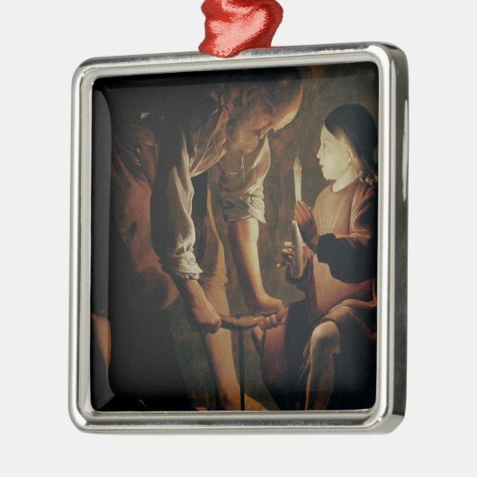 Sint-Joseph, de Carpenter Metalen Ornament (Links)