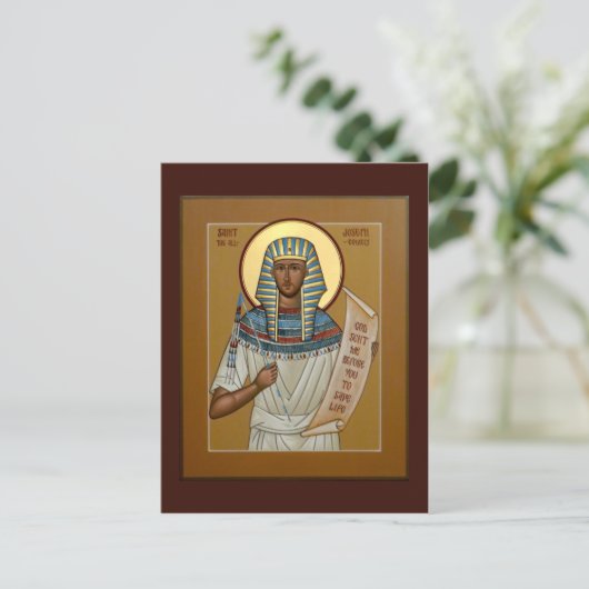 Sint Joseph de Comely Prayer Card Briefkaart (Staand voorkant)