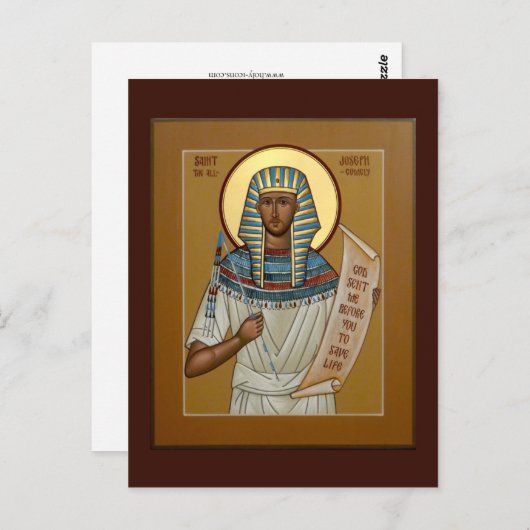 Sint Joseph de Comely Prayer Card Briefkaart (Voorkant / Achterkant)