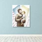 Sint Joseph de Protector Canvas Afdruk (Insitu (Houten vloer))