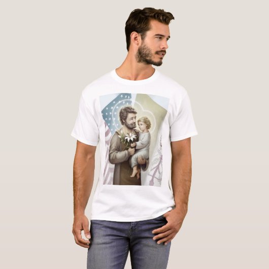 Sint Joseph de Protector T-shirt (Voorkant volledig)
