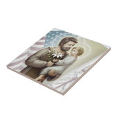 Sint Joseph de Protector Tegeltje (Zijkant)