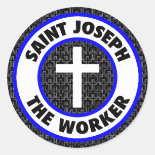 Sint Joseph de Worker Ronde Sticker