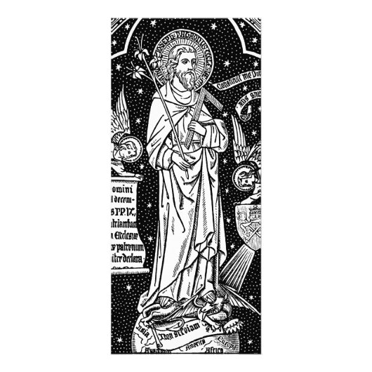 Sint-Joseph (Detail; DT 01) Rack Kaart met Litany (Voorkant)