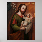 Sint-Joseph en Baby Christus Poster (Voorkant)