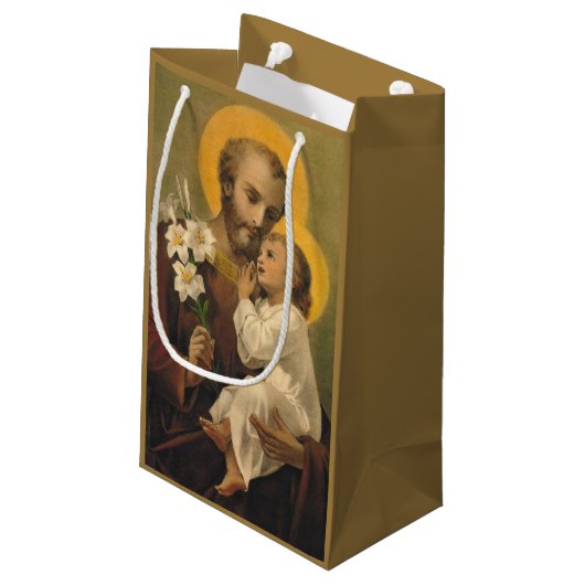Sint-Joseph en Baby Jesus Klein Cadeauzakje (Achterkant Gekanteld)