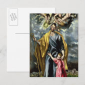 Sint Joseph en het Christus Kind, 1597-1999 Briefkaart (Voorkant / Achterkant)