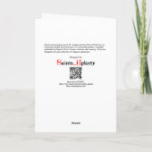 Sint Joseph en het Christus Kind (DPT 002) Feestdagen Kaart (Achterkant)