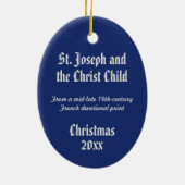 Sint Joseph en het Christus Kind (DPT 002) Keramisch Ornament (Achterkant)