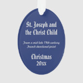 Sint Joseph en het Christus Kind (DPT 002) Ornament (achterkant)
