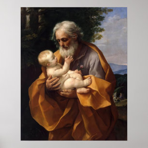 Sint-Joseph en het kind Jesus - Guido Reni Poster
