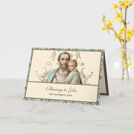 Sint-Joseph Fathers Dag Jezus Religieuze Kaart (Gele Bloem)