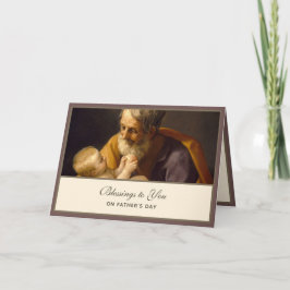 Sint-Joseph Fathers Dag Jezus Religieuze Kaart
