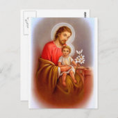 "Sint Joseph feast day" "kleine heiligen van de le Briefkaart (Voorkant / Achterkant)