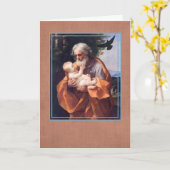 Sint-Joseph Feast Day met Baby Jezus Kaart (Gele Bloem)