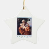 Sint-Joseph Feast Day met Baby Jezus Keramisch Ornament (Voorkant)