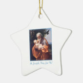 Sint-Joseph Feast Day met Baby Jezus Keramisch Ornament (Links)