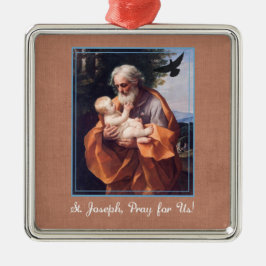 Sint-Joseph Feast Day met Baby Jezus Metalen Ornament