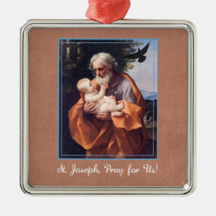 Sint-Joseph Feast Day met Baby Jezus Metalen Ornament