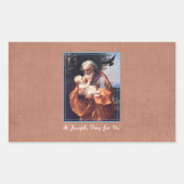 Sint-Joseph Feast Day met Baby Jezus Rechthoekige Sticker (Voorkant)